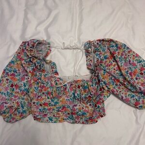 For Love And Lemons Multicolor Floral Blouse